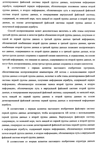 Устройство воспроизведения, способ воспроизведения, программа, носитель данных программы, система поставки данных, структура данных и способ изготовления носителя записи (патент 2414013)