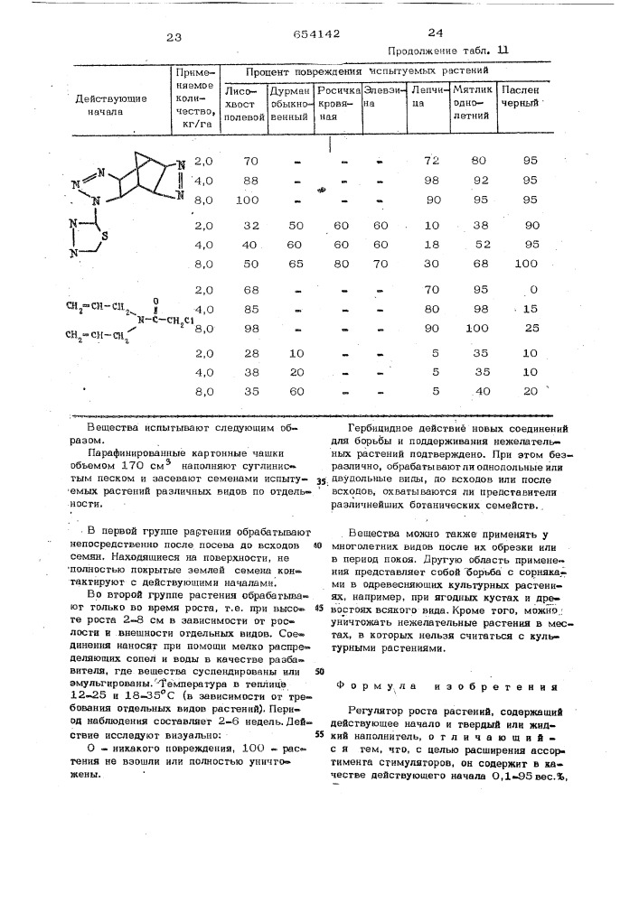 Регулятор роста растений (патент 654142)