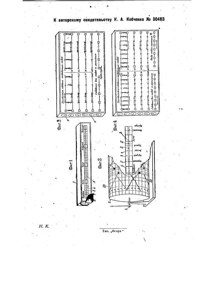 Механический график для движения поездов (патент 30483)