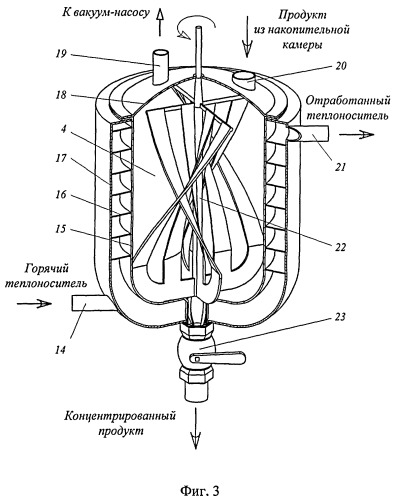 Аппарат для концентрирования фруктовых и овощных пюре (патент 2380910)