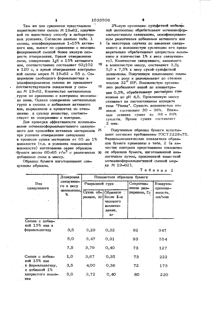 Способ получения мочевиноформальдегидной смолы (патент 1033506)