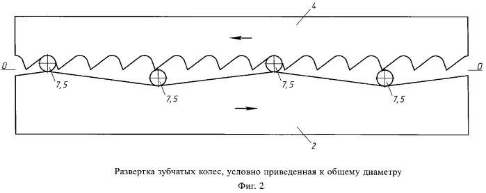 Торцовая зубчато-роликовая передача (патент 2265765)