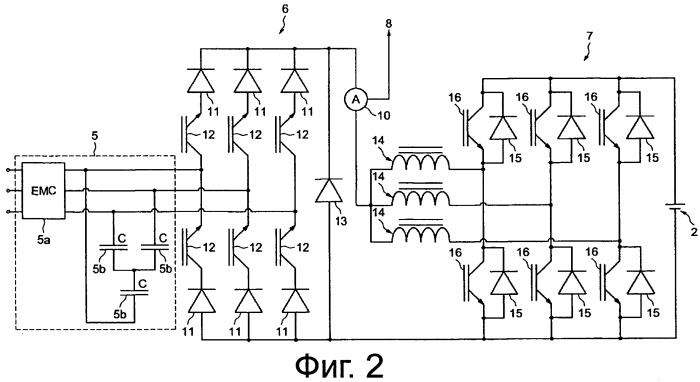 Быстродействующее зарядное устройство для электромобиля (патент 2526324)
