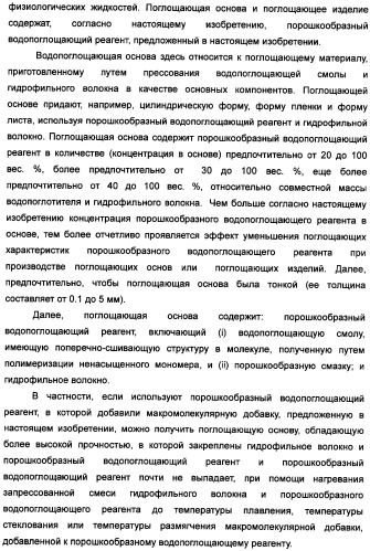 Твердый водопоглощающий реагент и способ его изготовления, и водопоглощающее изделие (патент 2355370)