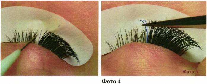 Способ наращивания ресниц "lash-to-lash" (патент 2541953)