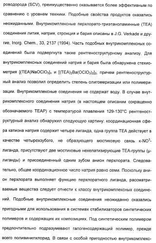 Координационно-полимерные внутрикомплексные соединения триэтаноламинперхлорато(трифлато)металла в качестве добавок для синтетических полимеров (патент 2398793)