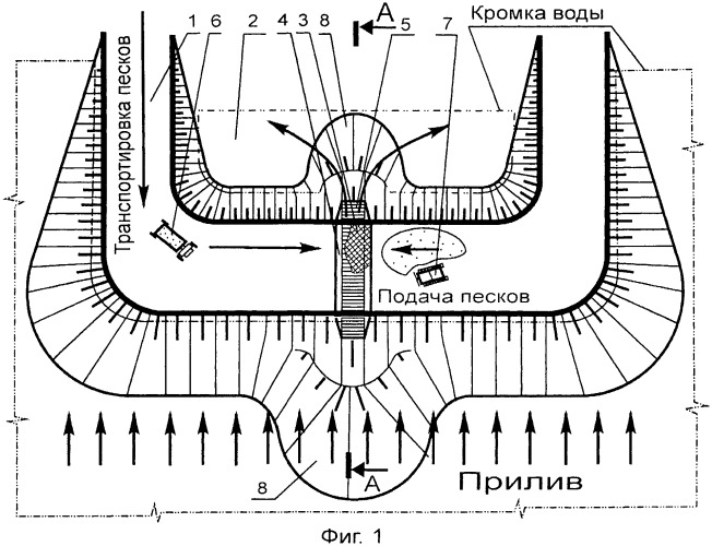 Способ переработки металлоносных песков прибрежного морского шельфа и комплекс для его осуществления (патент 2490466)