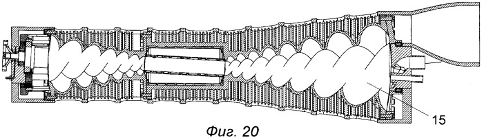 Роторный конусно-винтовой двигатель (патент 2377414)