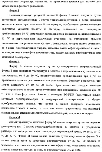 Кристаллические формы дигидрохлорида (6r)-l-эритро-тетрагидробиоптерина (патент 2434870)