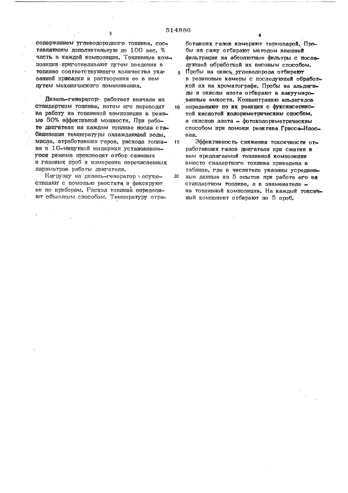 Топливная композиция (патент 514886)