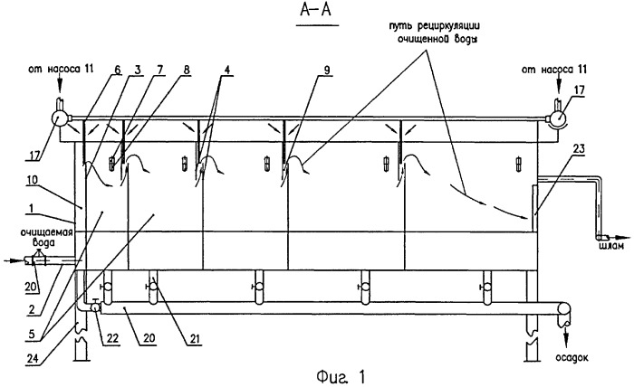 Установка для флотационной очистки воды (патент 2448050)