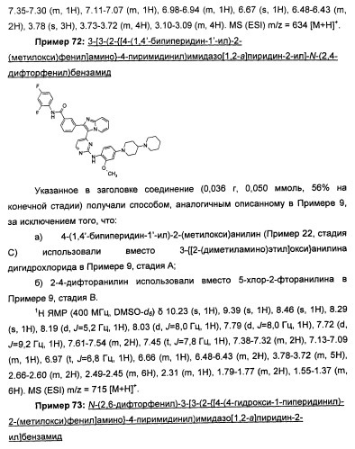 Имидазопиридиновые ингибиторы киназ (патент 2469036)