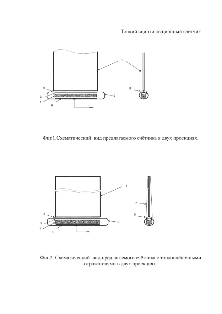 Тонкий сцинтилляционный счётчик (патент 2599286)