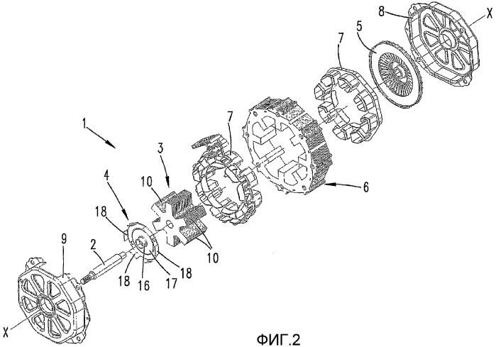 Двигатель с реактивным ротором (патент 2359386)