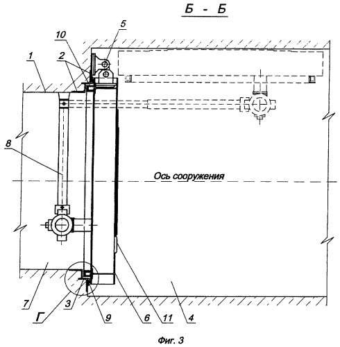 Защитный затвор подземного сооружения (патент 2425979)