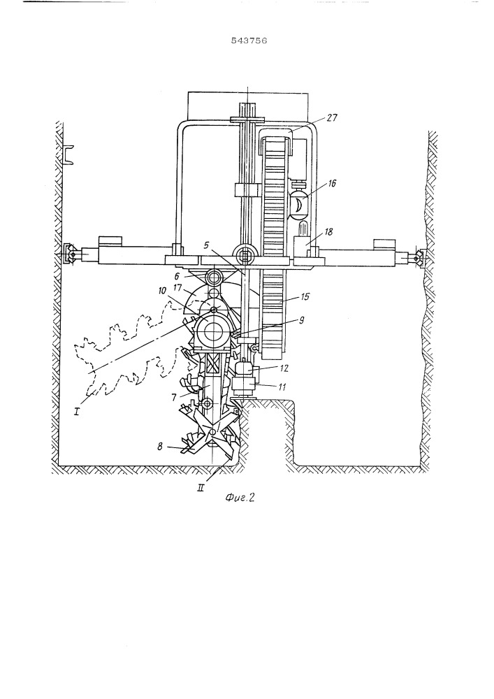 Агрегат для проходки стволов в мягких породах (патент 543756)