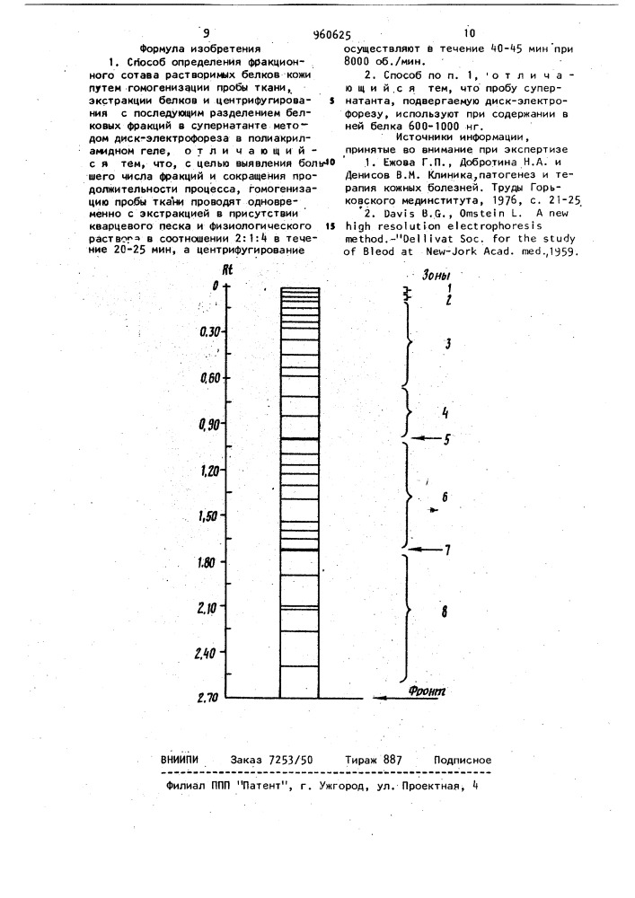 Способ определения фракционного состава растворимых белков кожи (патент 960625)