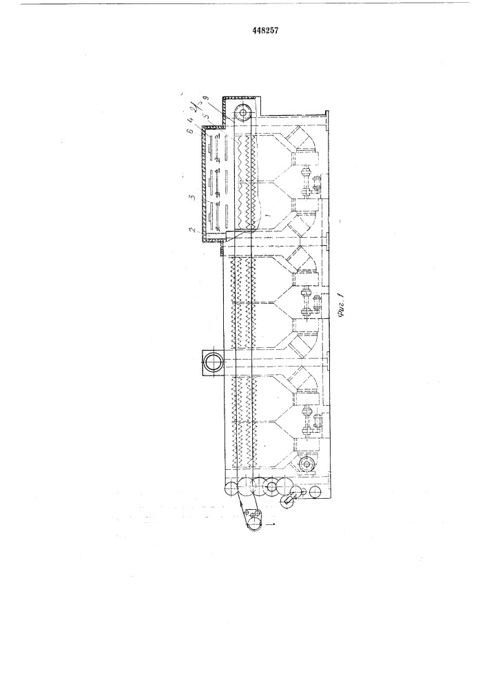 Установка для термической обработки полотна из синтетических волокон (патент 448257)