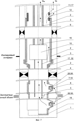 Скважинная пакерная установка с насосом (варианты) (патент 2331758)