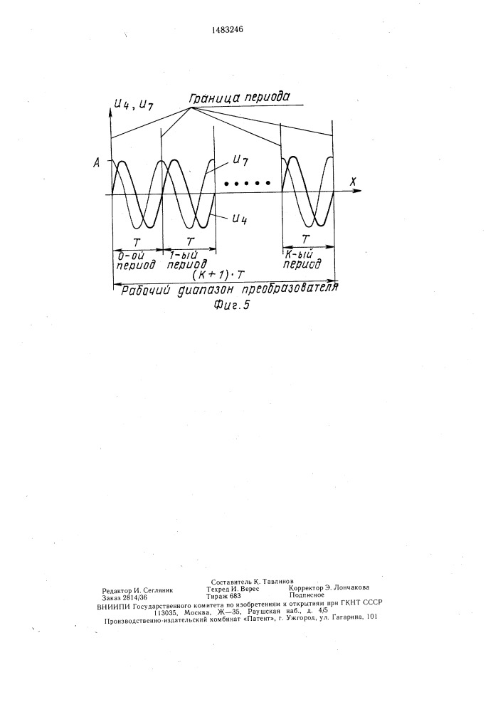 Электромагнитное устройство для измерения перемещений (патент 1483246)
