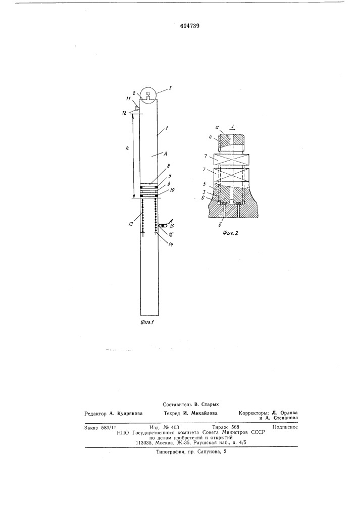 Якорное засасывающееся устройство (патент 604739)