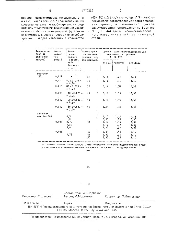 Способ десульфурации и вакуумирования подшипниковой стали (патент 1770382)