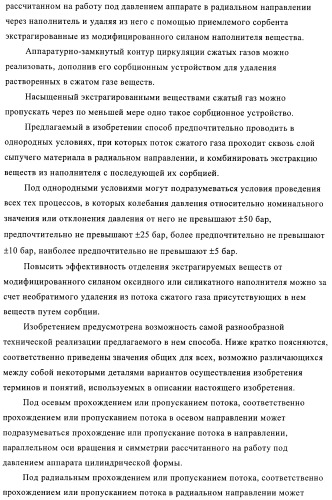 Способ и устройство для экстракции веществ из модифицированных силаном наполнителей (патент 2383572)