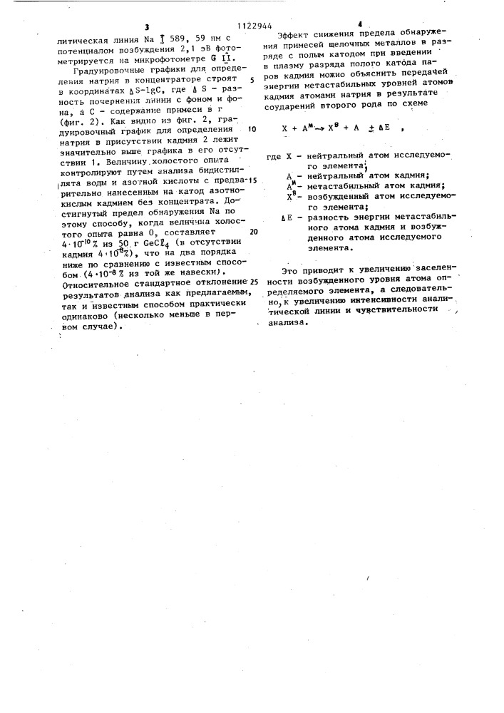 Способ эмиссионного спектрального анализа неорганических летучих хлоридов на примеси щелочных элементов (патент 1122944)