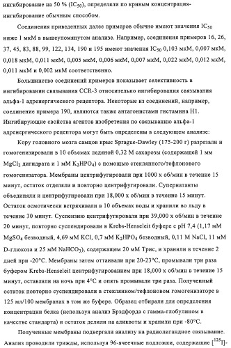 Производные азетидина в качестве антагонистов ccr-3 рецептора (патент 2314292)