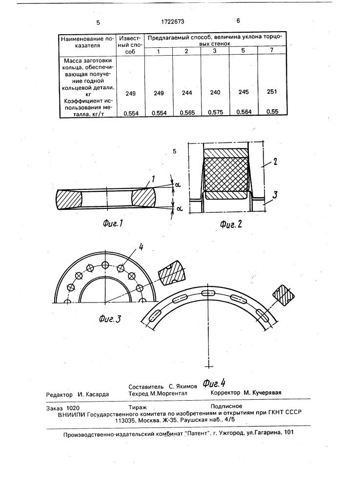 Способ изготовления кольцевых деталей (патент 1722673)