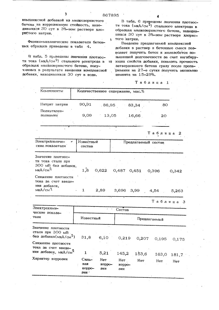 Комплексная добавка для бетонной смеси (патент 867895)