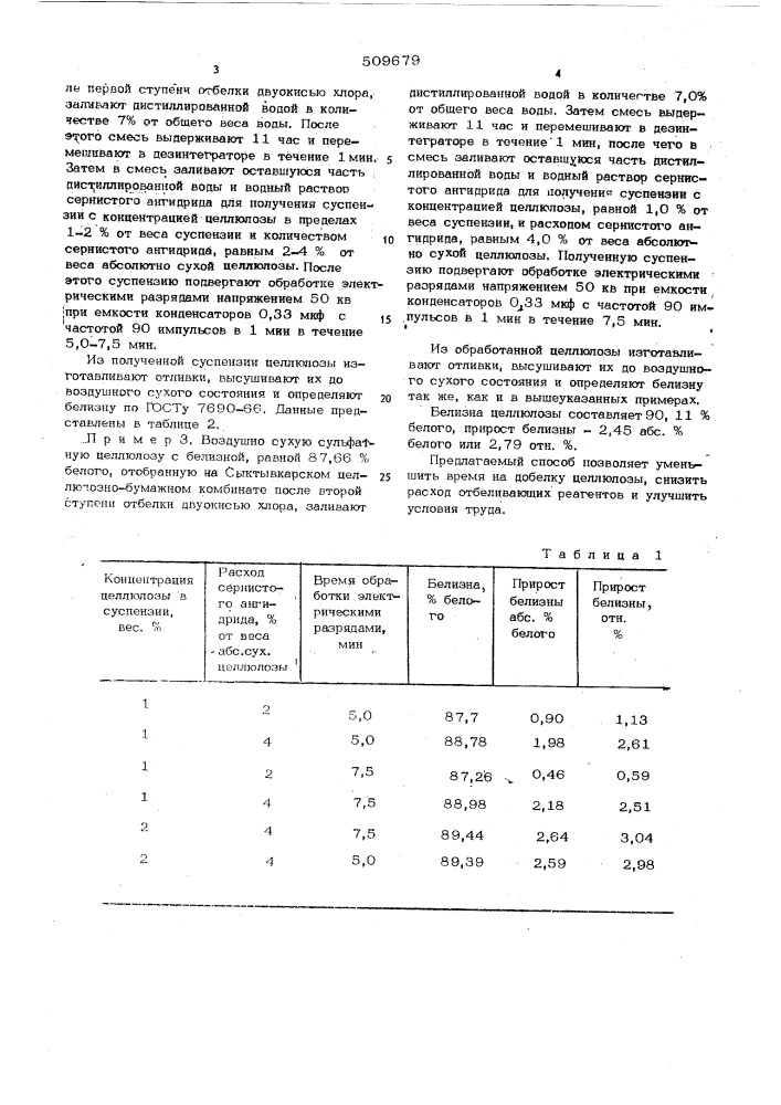 Способ отбелки целлюлозной массы (патент 509679)