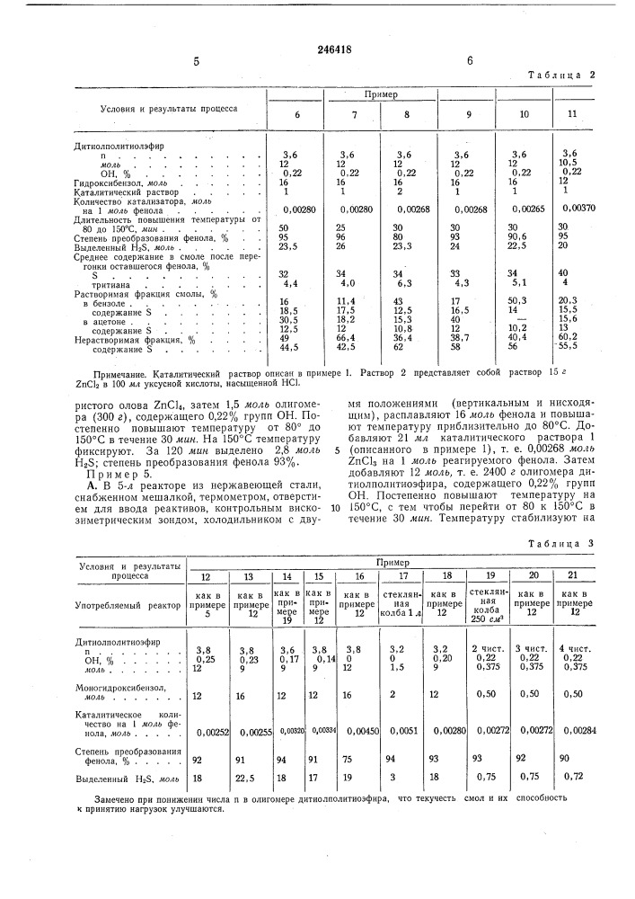 Способ получения фенотиопластов (патент 246418)