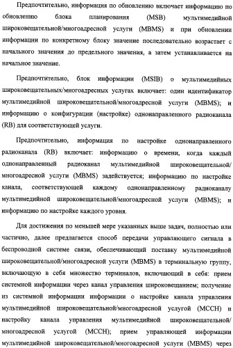 Способ передачи управляющего сигнала для данных мультимедийных широковещательных/многоадресных услуг (mbms) в системе беспроводной подвижной связи (патент 2307467)