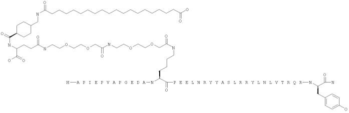 Длительно действующие агонисты рецепторов y2 и(или) y4 (патент 2504550)
