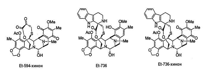 Производные эктеинасцидинов, фармацевтическая композиция на их основе и применение (патент 2306316)