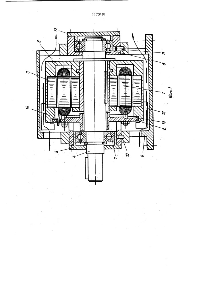 Электродвигатель для привода ткацких станков (патент 1173491)