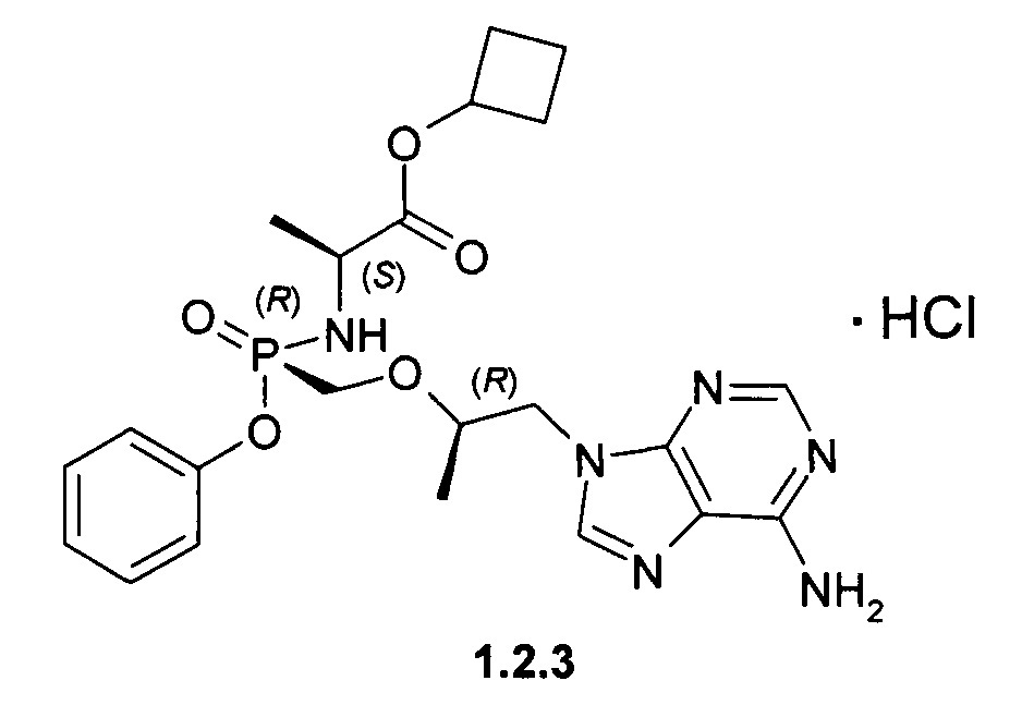 Циклобутил (s)-2-[[[(r)-2-(6-аминопурин-9-ил)-1-метил-этокси]метил-фенокси-фосфорил]амино]-пропаноаты, способ их получения и применения (патент 2647576)