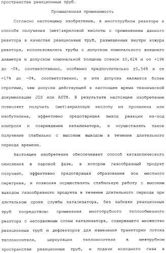 Многотрубный реактор, способ каталитического окисления в паровой фазе с использованием многотрубного реактора и способ пуска многотрубного реактора (патент 2309794)