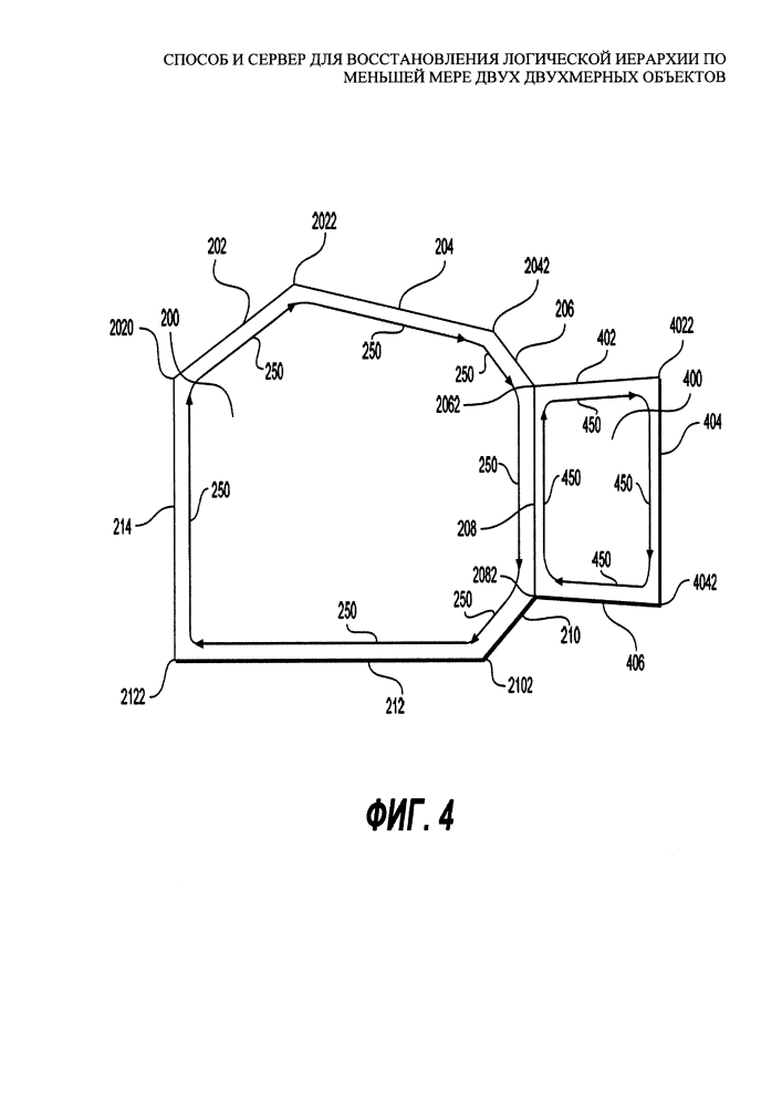 Способ и сервер для восстановления логической иерархии по меньшей мере двух двухмерных объектов (патент 2605035)