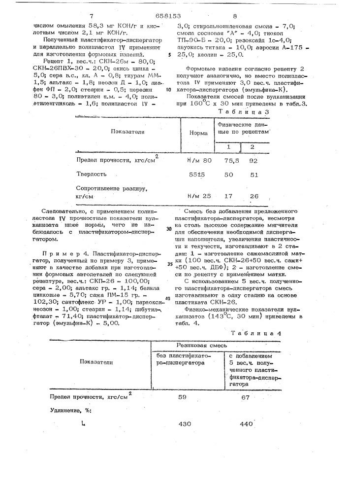 Пластификатор-диспергатор для резиновых смесей (патент 658153)