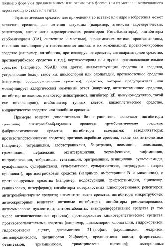 Лекарственные ядра для замедленного высвобождения терапевтических средств (патент 2478366)