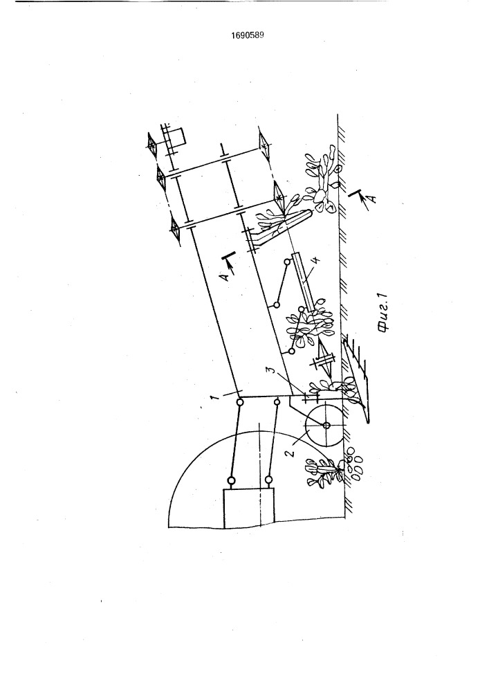 Машина для уборки арахиса (патент 1690589)