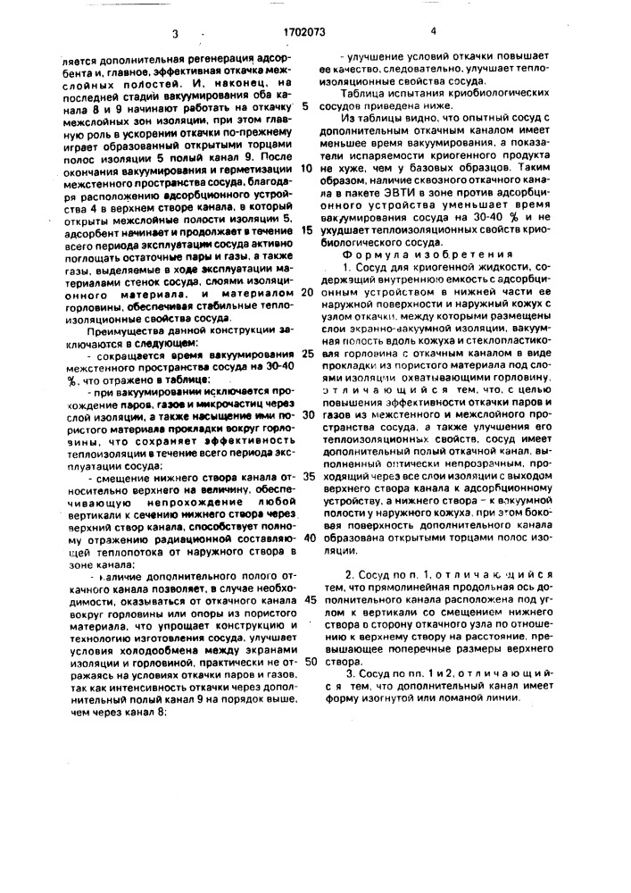 Сосуд для криогенной жидкости (патент 1702073)