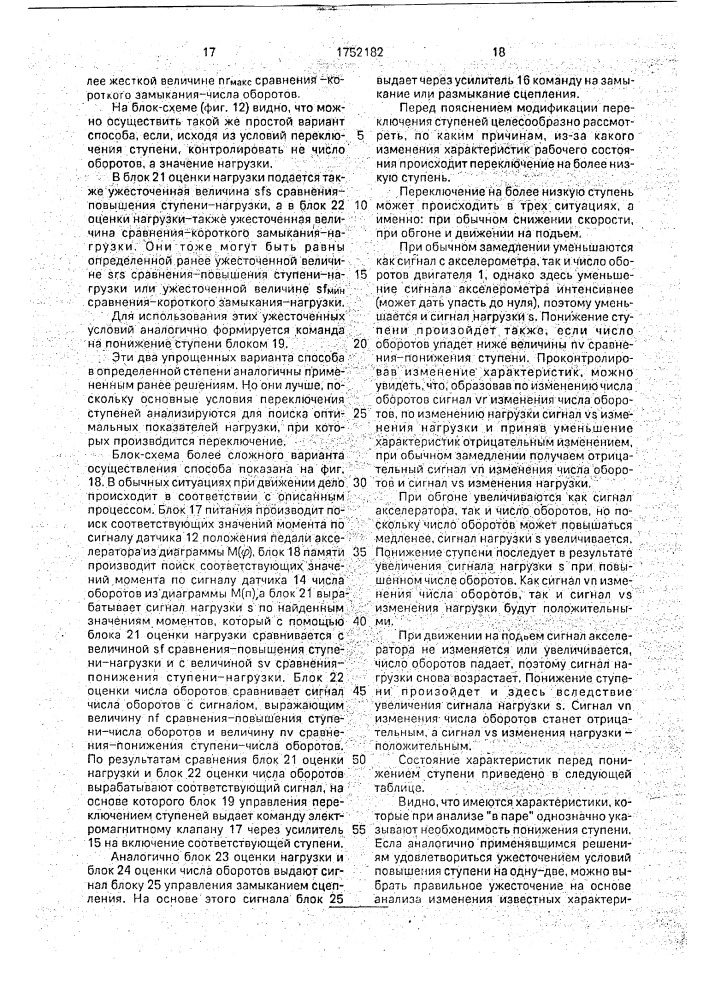 Способ переключения ступеней автоматической или автоматизированной механической синхронизированной коробки передач автомобиля (патент 1752182)