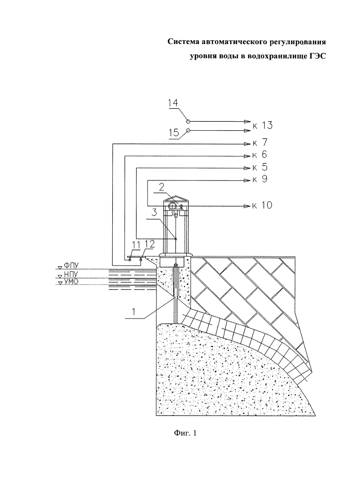 Система автоматического регулирования уровня воды в водохранилище гэс (патент 2629456)