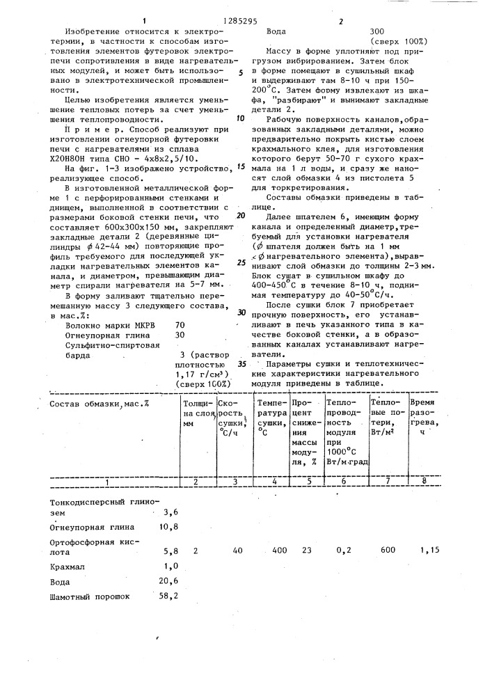 Способ изготовления нагревательного модуля (патент 1285295)