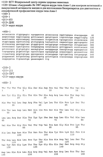 Штамм &quot;амурский&quot; № 1987 вируса ящура типа азия-1 для контроля антигенной и иммуногенной активности вакцин и для изготовления биопрепаратов для диагностики и специфической профилактики ящура типа азия-1 (патент 2348690)