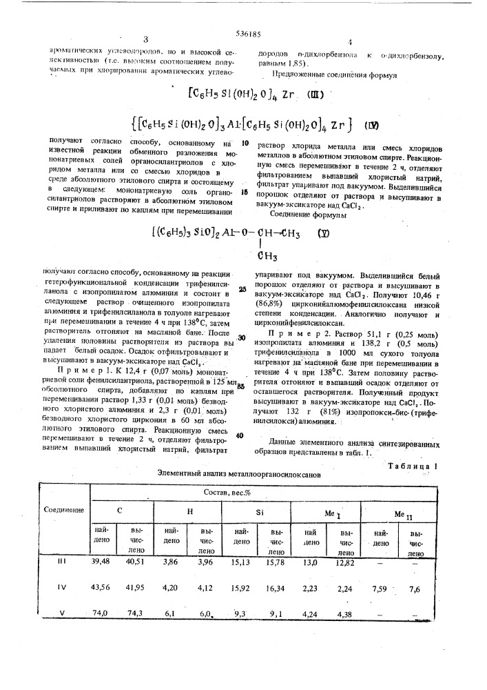 Металлокремнийорганические соединения как катализаторы хлорирования ароматических углеводородов (патент 536185)