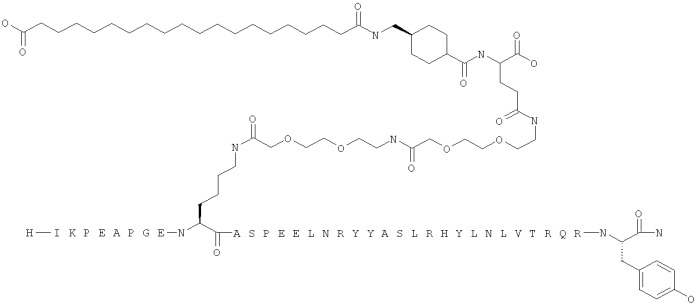 Длительно действующие агонисты рецепторов y2 и(или) y4 (патент 2504550)